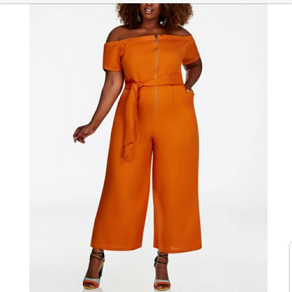 Ashley Stewart marmalade color jumpsuit